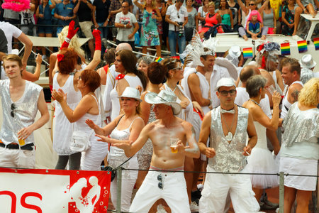 Amsterdam, Netherlands - August 2, 2014: annual event for the protection of human rights and civil equality.のeditorial素材