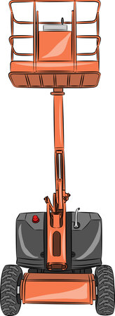 Vector. Self propelled lift isolated on white background.