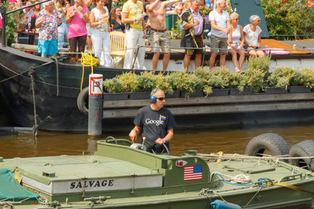 Amsterdam, Netherlands - August 2, 2014:  participants in the annual event for the protection of...