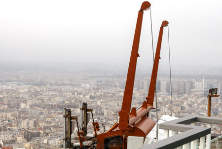 Paris, France - December 22, 2014: The observation deck at the Montparnasse Tower in Paris. One of the most visited attractions in Paris.のeditorial素材