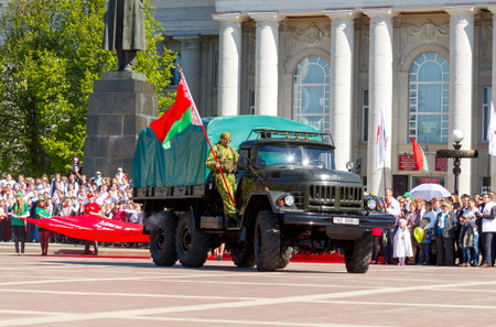 Molodechno Belarus  May 9 2015: The celebration of the victory over fascist invaders on May 9 in the town of Molodechno Belarus.のeditorial素材