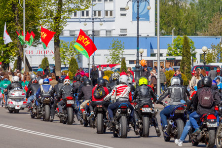 Molodechno Belarus  May 9 2015: The celebration of the victory over fascist invaders on May 9 in the town of Molodechno Belarus.のeditorial素材