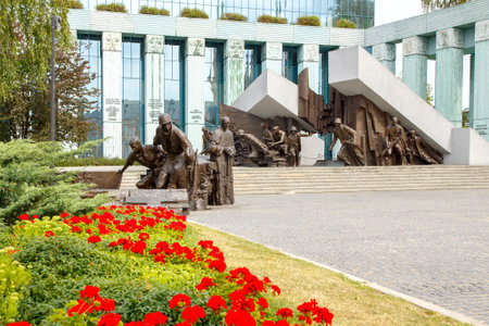 Warsaw, Poland - July 25, 2015: The museum in Warsaw dedicated to Warsaw Uprising in 1944 against the Nazi occupiers.のeditorial素材