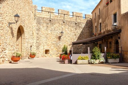 Tossa de Mar.  The old medieval fortress.の写真素材