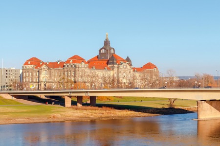 The Saxon State Chancellery is the office of the governor of Saxony.の写真素材