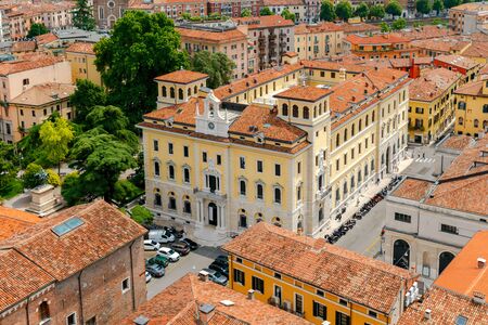 View of Verona from the Lamberti tower height.の写真素材