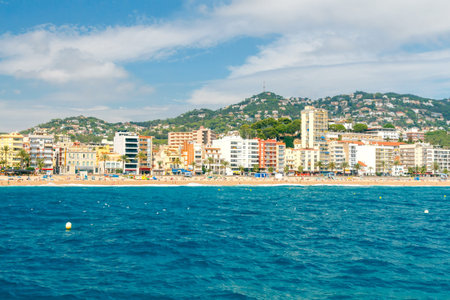 Municipal beach in Lloret de mar. Costa Brava.