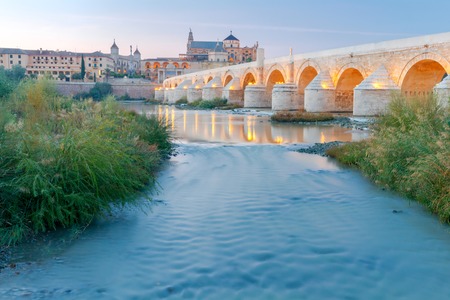 Stone Roman bridge over the Guadalquivir River. Cordoba. Andalusia.の写真素材
