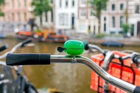 Traditional dutch houses on the canal. Amsterdam. Netherlandsの写真素材