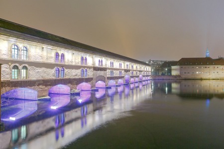 Strasbourg. Vauban Dam at night.の写真素材