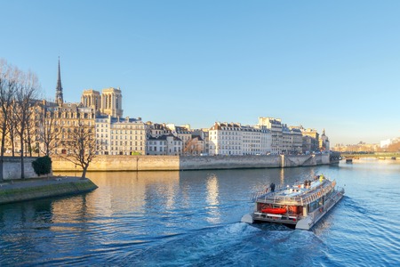 Paris. Ile de la Cite in a sunny winter morning.の写真素材