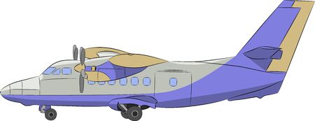 Vector. Airplane with propellers.のイラスト素材