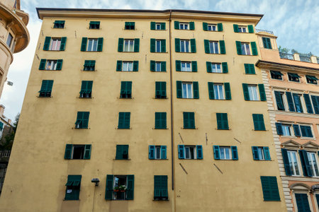 Traditional architecture in Genoa.の写真素材