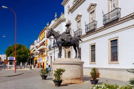 Sevilla. City embankment along the Guadalquivir.の写真素材