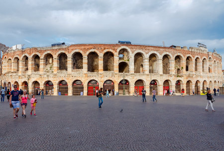 Verona. City Coliseum arena.のeditorial素材