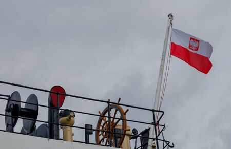 Gdansk. A passenger ship by the embankment.の写真素材