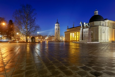 Vilnius. Cathedral of St. Stanislaus in the central square.の写真素材