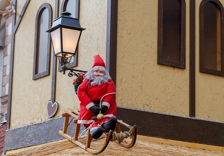 The city of Colmar is decorated for Christmas.の写真素材