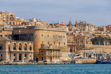 Valletta. The old harbor and port.の写真素材