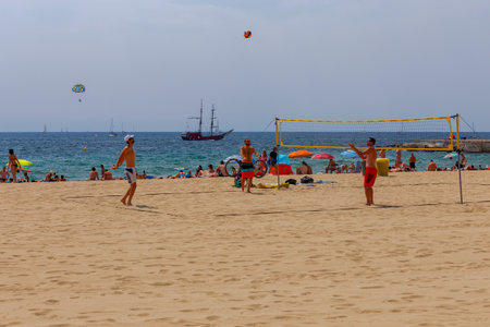 Barcelona. City Beach.のeditorial素材