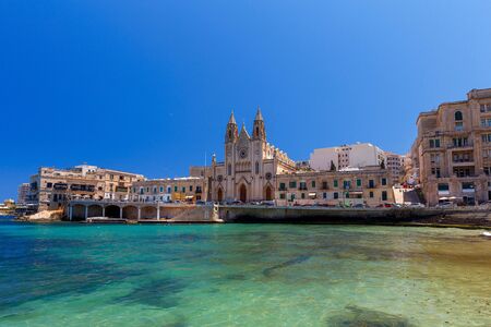 Valletta. Our Lady of Mount Carmel Church.の写真素材