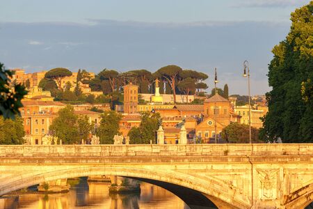 Rome. Garden on a hill near the Vatican.の写真素材