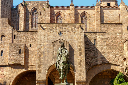 Barcelona. Square of Ramon Berenguer.の写真素材
