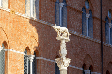 Siena. She-wolf with Romulus and Remus.の写真素材