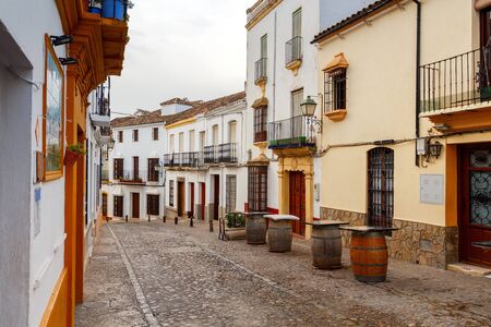 Ronda. City street.の写真素材