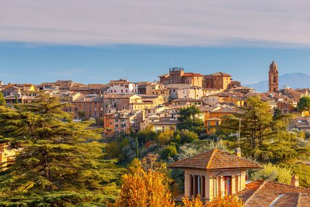 Siena. View of the old city district.の写真素材