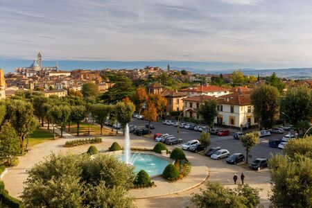 Siena. View of the old city district.の写真素材