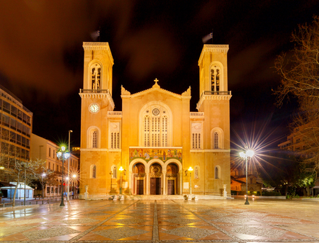 Athens. Metropolis Cathedral.の写真素材