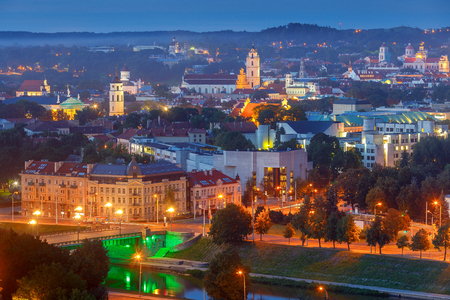 Vilnius. Aerial view of the city.の写真素材