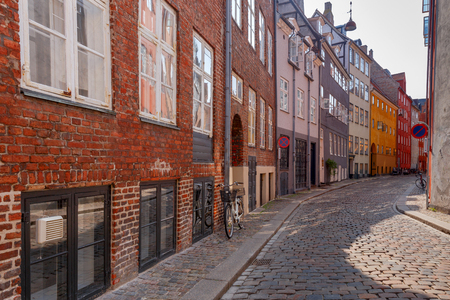 Copenhagen. Old medieval street.の写真素材