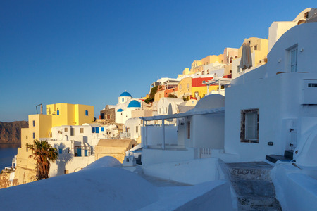 Oia. Traditional architecture of Santorini.の写真素材