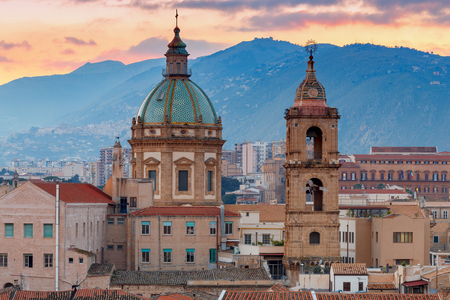 Palermo at sunset.の写真素材