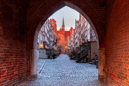 Gdansk. Famous Mariack Street.の写真素材