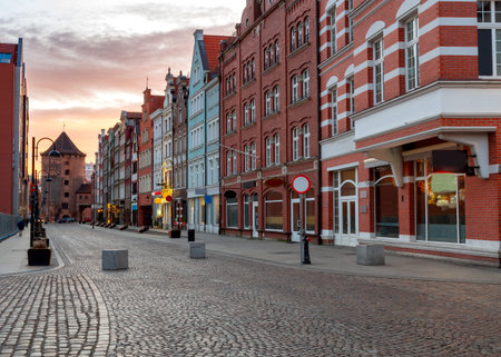 Gdansk. Old narrow medieval street.