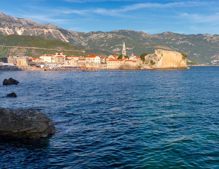 Budva. Old city at sunset.