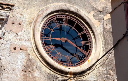 Main street in the town Taormina Corso Umberto. Sicily. Italy.の写真素材