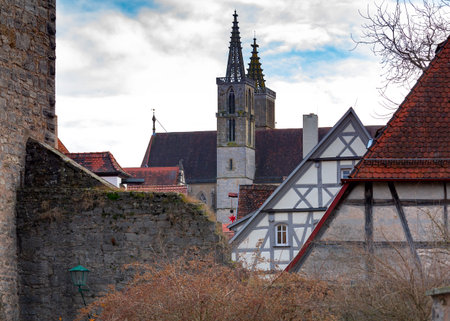 Rothenburg ob der Tauber. Old famous medieval city.の写真素材