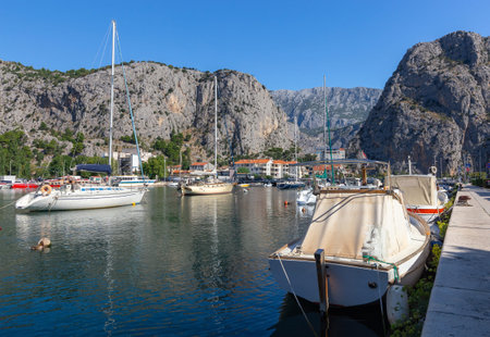 Omis. city embankment on a sunny day.