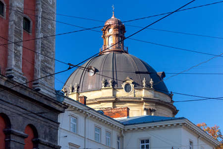 Lviv. Architecture in the old town.の写真素材