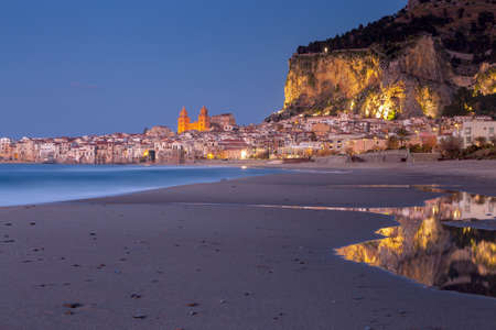 Cefalu. Sicily. Old city.の写真素材