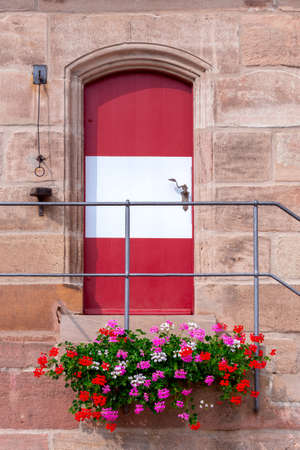 Historical part of the old town of Nuremberg, Franconia, Germany.の写真素材