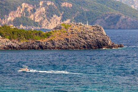 Greece. Corfu. Blue Bay in the famous resort of Paleokastritsa.