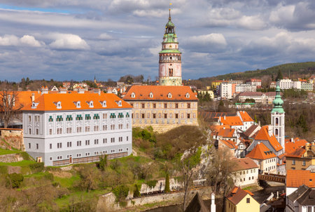 View of Cesky Krumlov, Czech Republicの写真素材