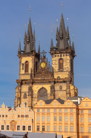Church of Our Lady before Tyn in Prague, Czech Republicの写真素材