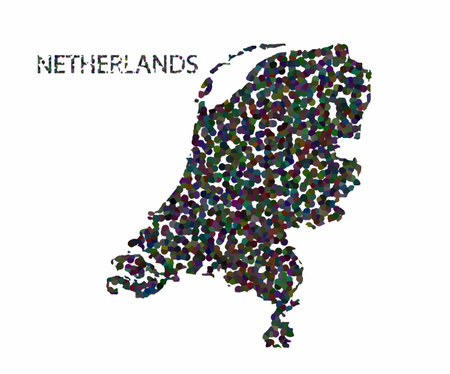 Concept map of Netherlands, vector design Illustration.のイラスト素材