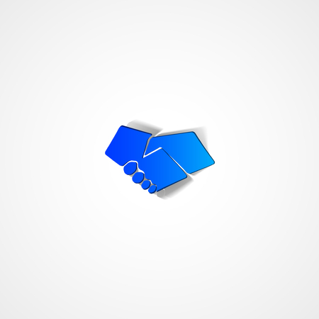 Handshake web icon on white backgroundのイラスト素材